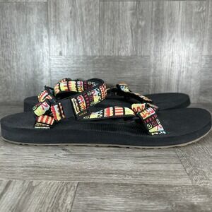 Teva Original Universal Sandals Women 11 Multi-Color Geometric Black NEW 1003987